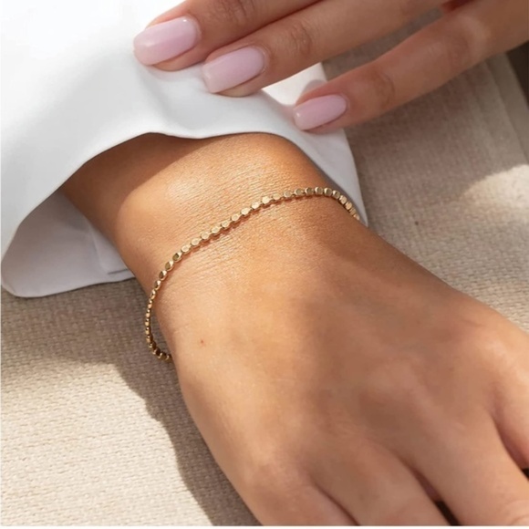 GOLD 14k Gold Plated Dot Bracelet - Picture 1 of 3